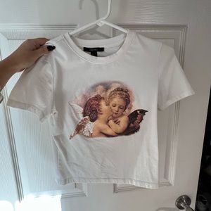 Cropped angel shirt